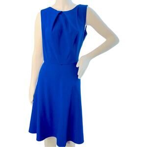 Alyx Dress Women's Fit and Flare Knee Dress Royal Blue 12